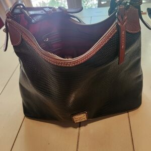 Dooney and Bourke black leather shoulder bag